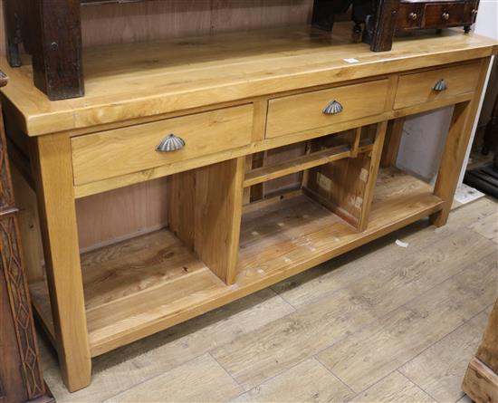 A modern oak dresser base W.180cm
